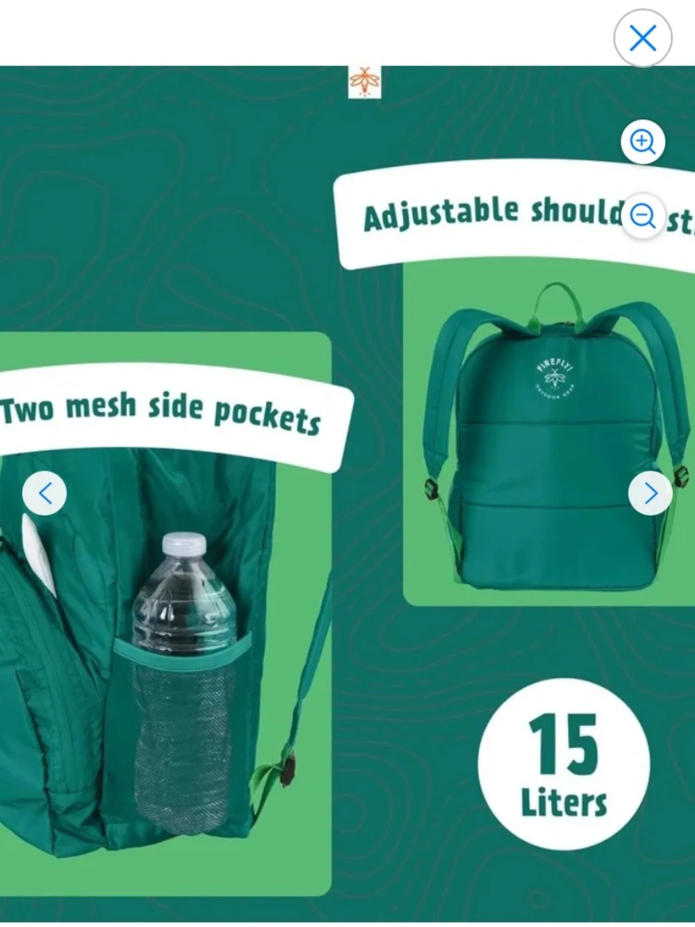 FIREFLY OUTDOOR GEAR CHIP THE DINOSAUR UNISEX GREEN 15L